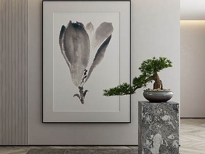 新中式挂画 侘寂挂画 油画