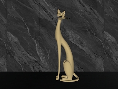 现代雕塑摆件 现代装饰猫摆件 抽象艺术雕塑摆件 猫雕塑