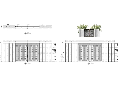 铁艺大门 铁艺门 施工图