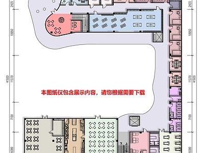 现代其他商业建筑 月子中心 三层月子中心 平面图 施工图