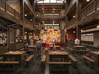 中式中餐厅 复古中式餐饮