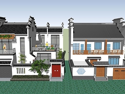 现代新中式乡村民房 乡村民居自建房