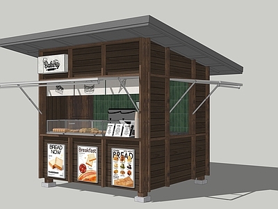 售卖亭 新中式售卖亭 咖啡店 奶茶店 木屋摊位 集市摊位