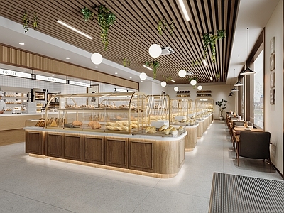 原木风甜品面包店 面包店