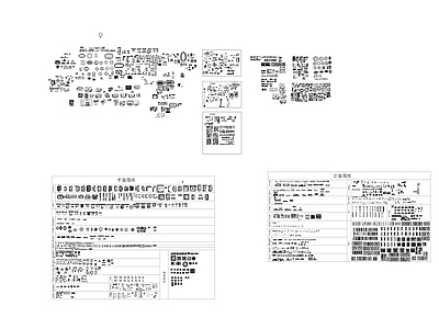 现代简约家具图库 家具平面大样图 施工图