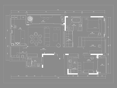 大平层 大平层 样板间 方案优化 施工图