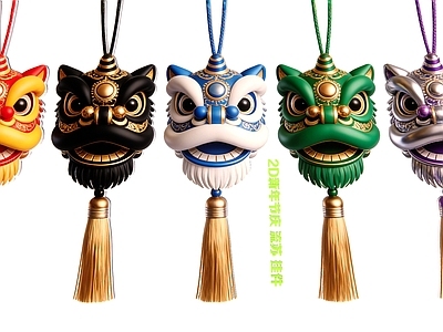 新中式现代挂件 2D新年节庆 流苏 挂件