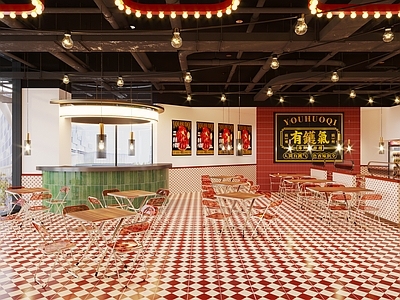 复古港风其他餐饮空间 大排档 现代 茶餐厅 餐饮 餐厅