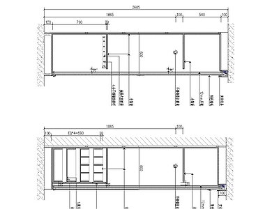 柜体节点 衣柜剖面 施工图