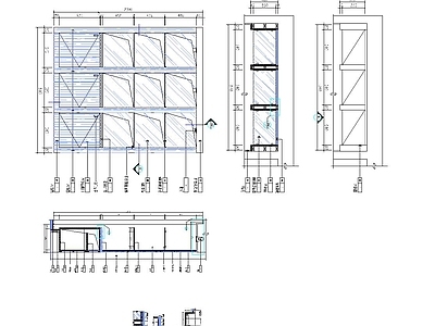 柜体节点 书柜 施工图