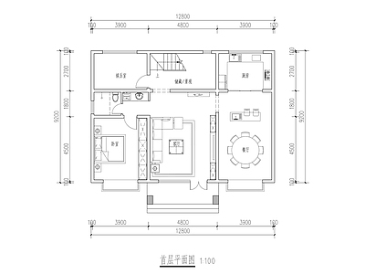 现代新中式别墅建筑 二层别墅 小别墅 自建房 合院别墅 施工图