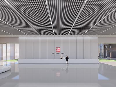 现代办公大堂 大堂 办公空间 商业空间