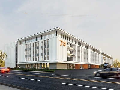 现代厂房 现代产业园 工厂 生产车间 工业建筑