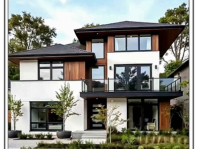 现代新中式别墅建筑 乡村别墅 平面方案 农村别墅 独栋别墅 施工图