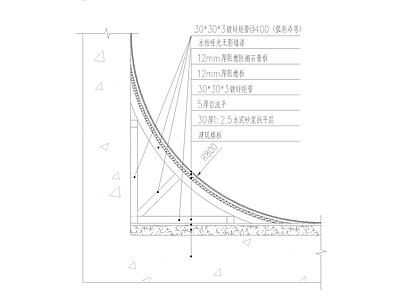 墙面节点 无影墙 施工图