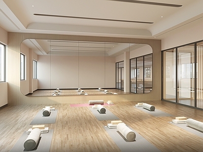 奶油风瑜伽室