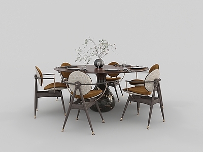 意式轻奢餐桌椅