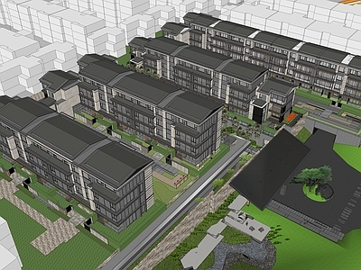现代小区建筑 徐州万科 多层洋房住宅小区 示范区 豪宅 社区大堂