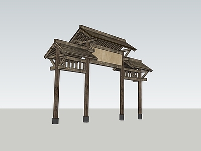 中式古建筑 古代 牌楼