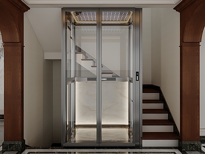 新古典楼梯间 现代美式楼梯间