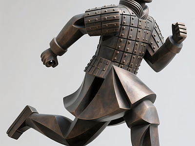 现代新中式雕塑摆件 现代人物雕塑摆件 现代潮流雕塑摆件 现代恶搞兵马俑摆