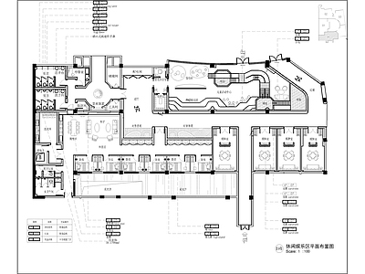 现代棋牌室 现代休闲会所棋牌 施工图