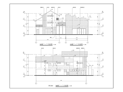 现代民宿建筑 露营基地 施工图