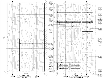柜体节点 玄关柜子节点图 施工图