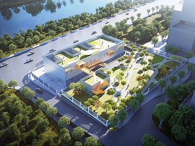 现代其他公共建筑 现代风格 公园配套 变电站 屋顶花园