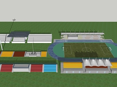 现代体育建筑 体育场看台 露天体育场 封闭体育馆