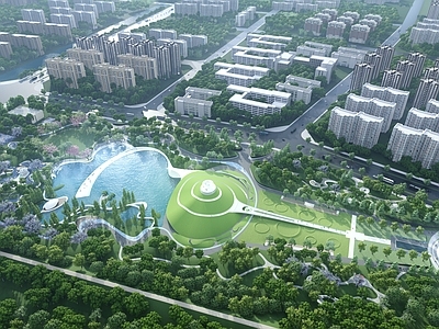 现代景观公园 超现代 新城公园