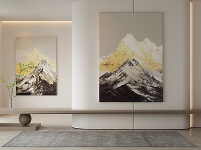 极简挂画 侘寂挂画 油画
