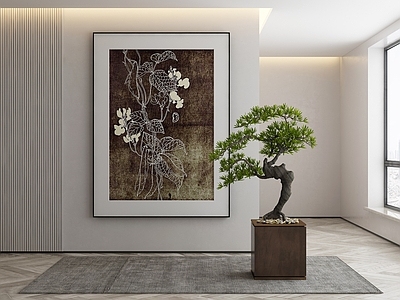 新中式挂画 侘寂挂画 油画