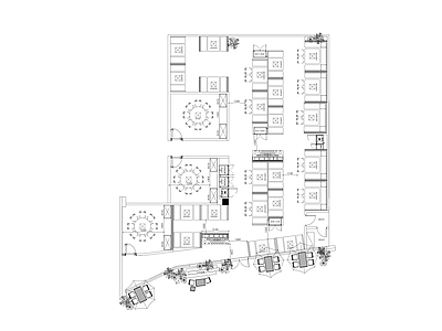 现代极简火锅店 露营火锅店 户外火锅店 火锅店包厢卡座 烧烤火锅店座椅 网红餐厅平面图 施工图