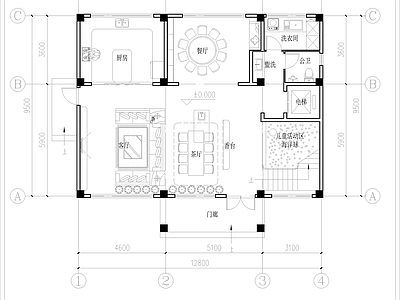 现代别墅建筑 三层独栋别墅平面 豪华带电梯别墅 占地面积126平 建筑面积371平 自建房住宅 施工图