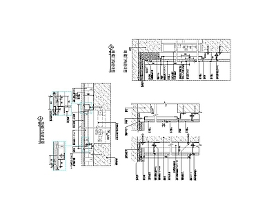 隐形门节点 暗藏门构造详图 施工图