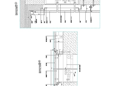 隐形门节点 石材暗门节点详图 施工图