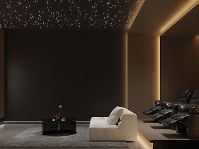 现代极简影音室 意式影音室