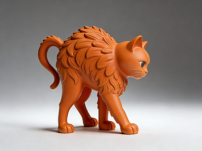 现代雕塑 怂猫 雕塑 美陈 AIGC 动物雕塑