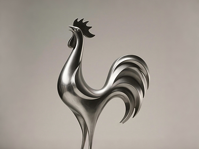 现代轻奢雕塑摆件 现代公鸡摆件 现代装饰摆件 现代艺术雕塑