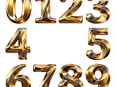 现代轻奢其他摆件 现代立体数字摆件 现代金属数字