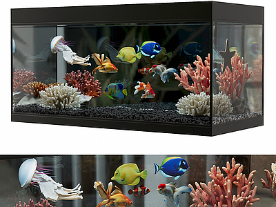 现代简约鱼缸 现代鱼缸 海洋鱼缸 景观鱼缸 水族馆 热带鱼