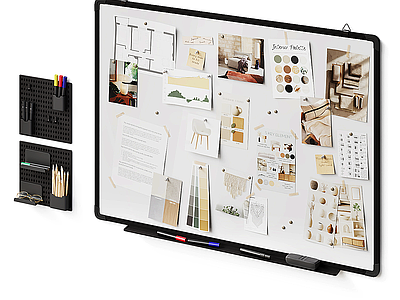 奶油风办公用品 现代白板 移动白板 办公用品 白板