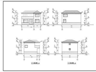 新中式极简住宅楼建筑 二层建 施工图
