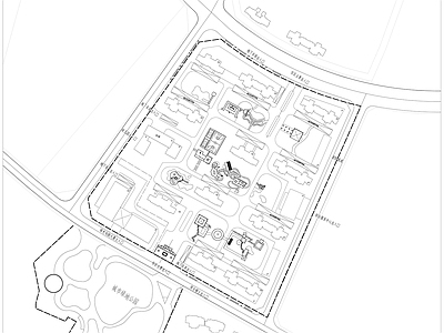 现代住宅楼建筑 居住区 住宅 高层住宅 施工图