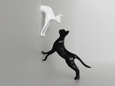 极简雕塑摆件 猫摆件 猫美陈 猫雕塑 猫艺术品
