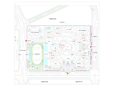 现代学校建筑 宿舍楼 高中 学校 施工图