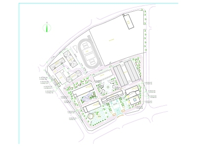 现代学校建筑 宿舍楼 教学楼 学校 施工图