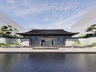 新中式中式其他公共建筑 南宁建发双玺 示范区 小区入口大门