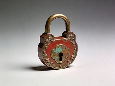 现代锁 钥匙 铜锁 摆件 旧物件 老物件 AIGC